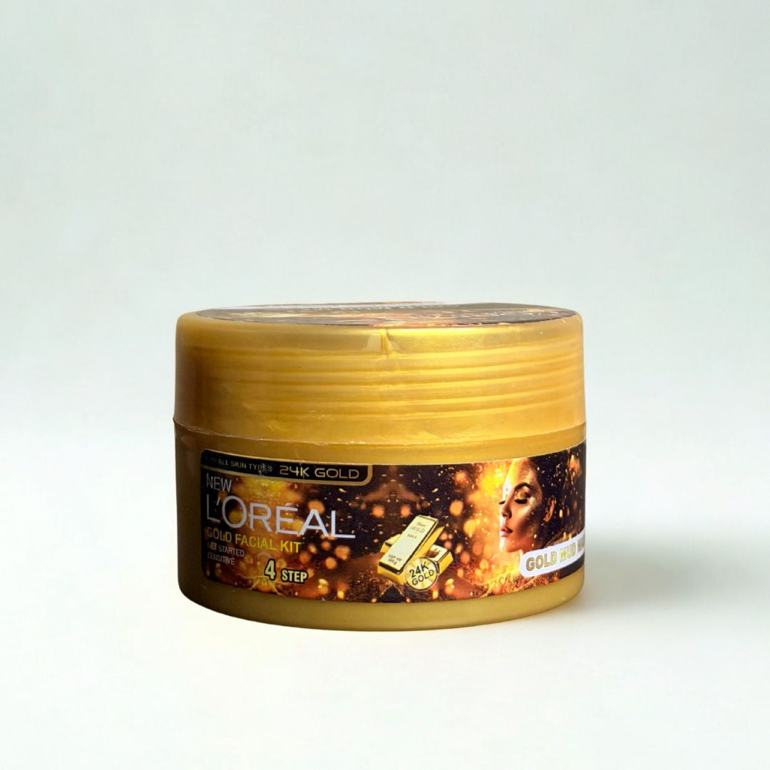 L'Oréal 24K Gold Facial Kit – 6 Step Professional Glow Treatment