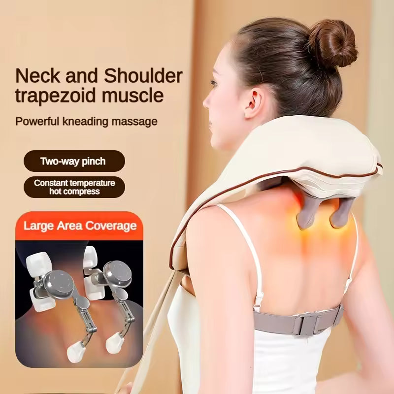Portable, Bionic Heated Neck and Back Massager