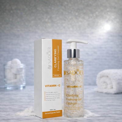 SADOER Vitamin-C Clarifying Foaming Gel Cleanser – Brightening & Deep Clean Formula
