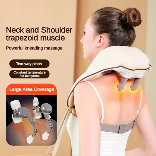 Portable, Bionic Heated Neck and Back Massager