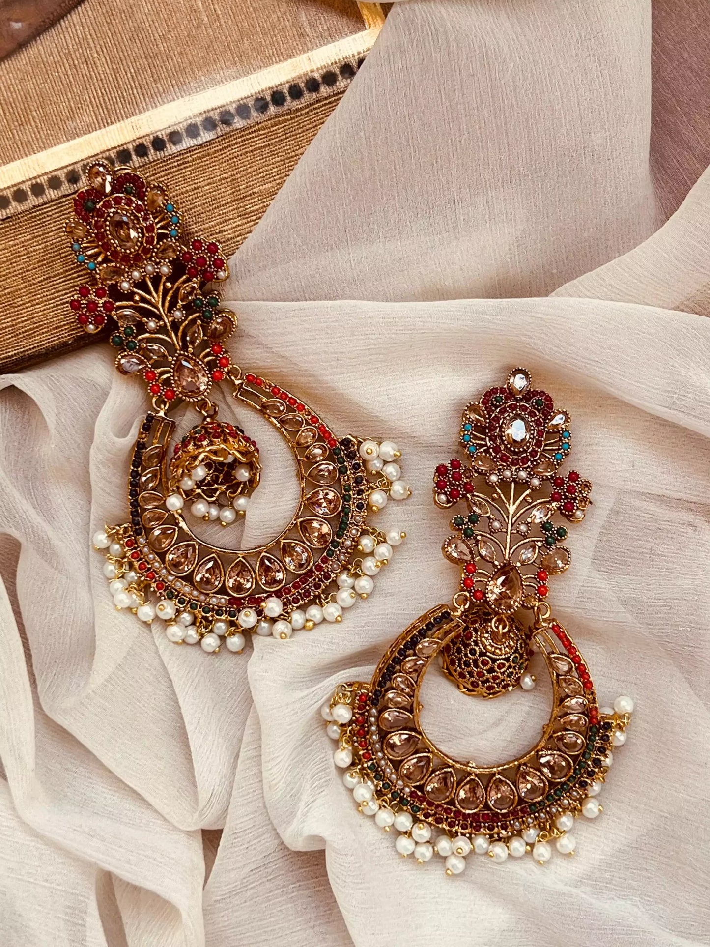 Norratan earrings - Champagne
