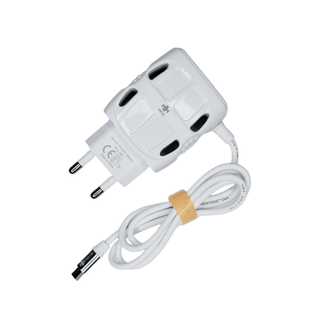 YES I’M Bolat Fast Charger – Dual USB Output, Fixed Micro USB Cable, High - Efficiency Wall Charger - Zenty Tech