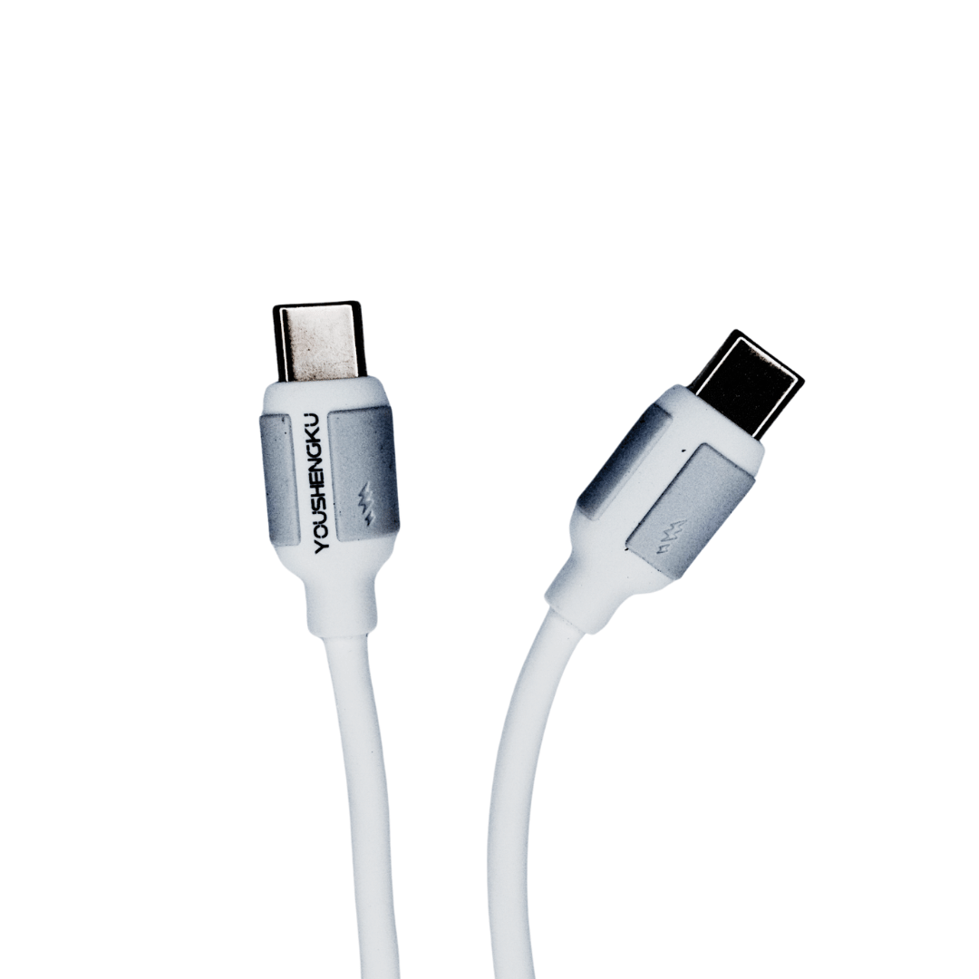 Youshengku 65W MAX Type - C to Type - C Silicone Fast Charging Cable | K - 127 | 1M | Ultra - Soft & Durable - Zenty Tech