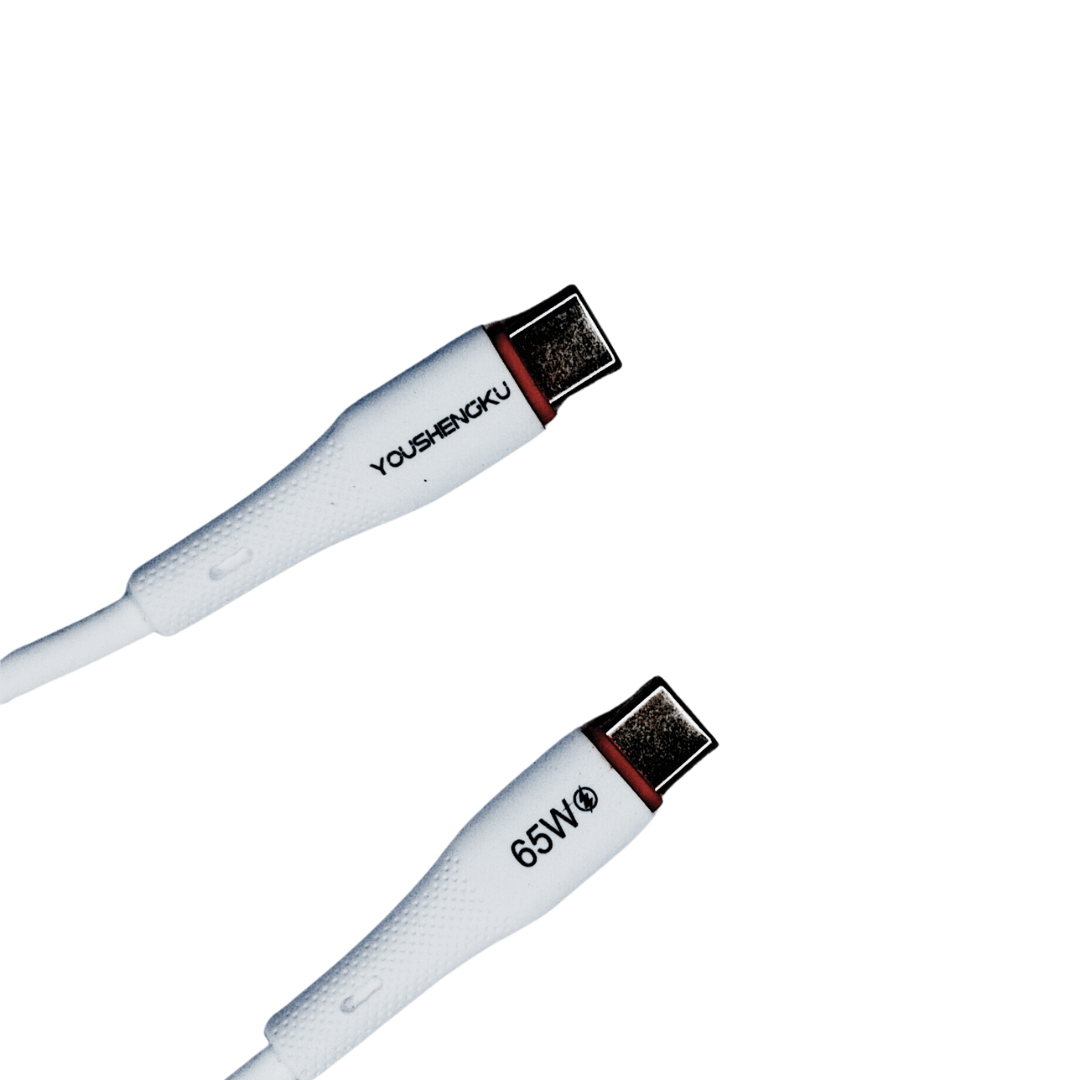 Youshengku 65W Type - C to Type - C Silicone Fast Charging Cable | K - 130 | 1M | Ultra - Durable & Baby Safe - Zenty Tech